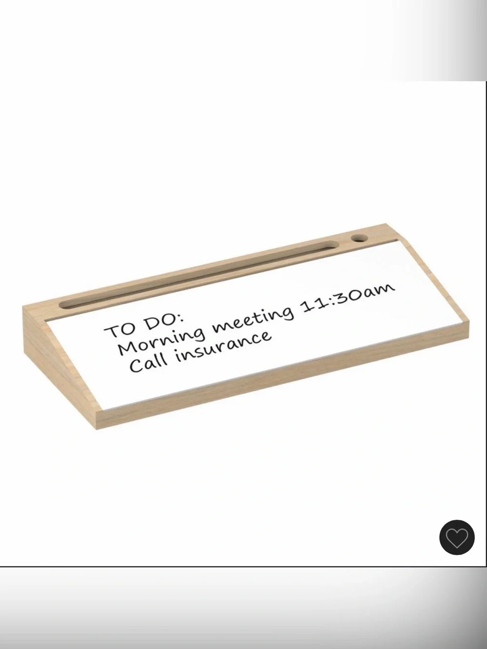 Wood Frame Desktop Whiteboard Organizer - Natural From Target